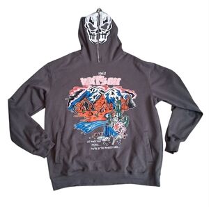Watson Mens Grey Skull Zippered Hoodie Size 3X